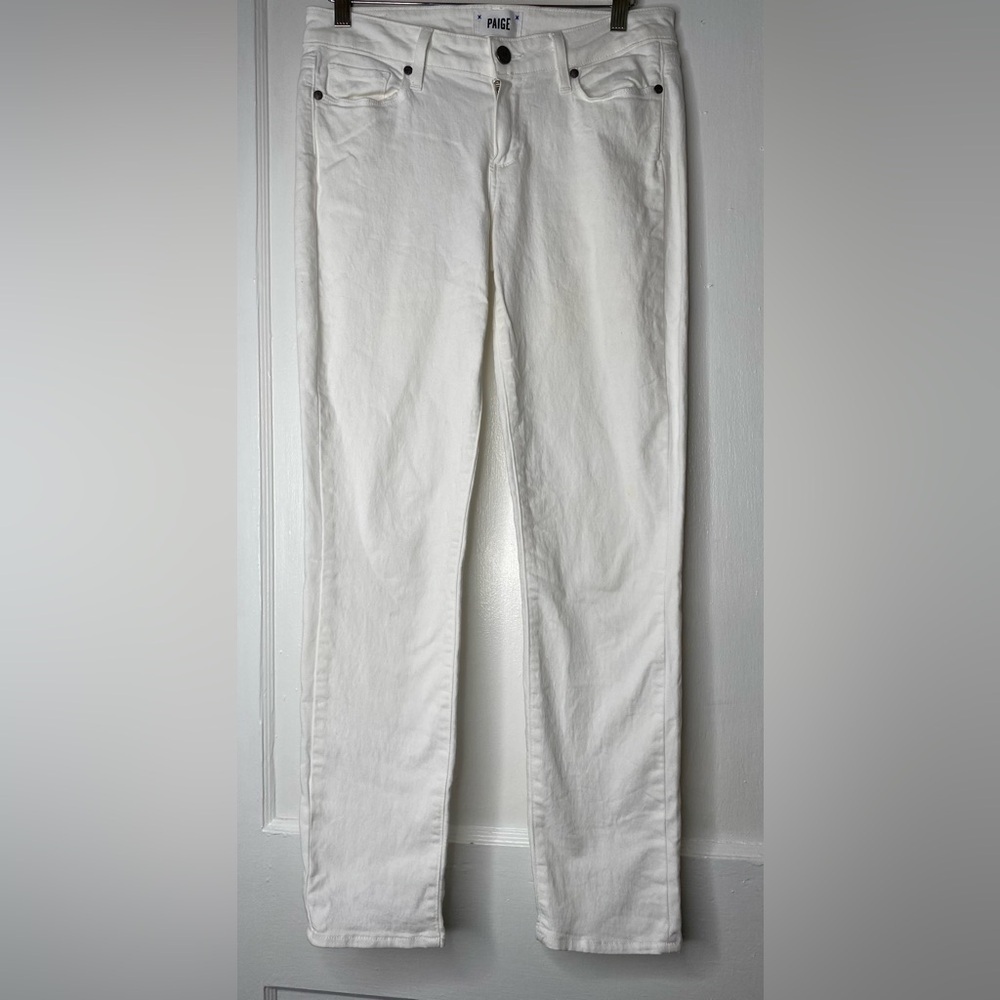PAIGE Kylie Cropped Women's White Skinny Jeans